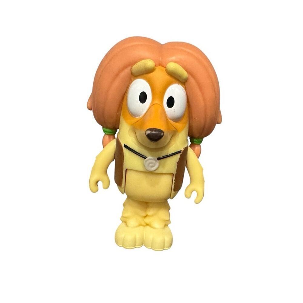 Bluey Friend INDY Afghan Hound Pigtails Vest Dog Hippie Replacement Figure